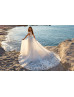 Ivory Lace Tulle Unusual Wedding Dress With Removable Train